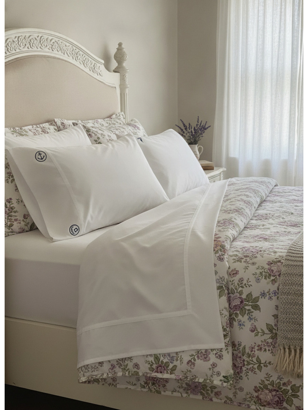 Ralph Lauren Home King Pillowcases Set of 2 White Sateen Cotton